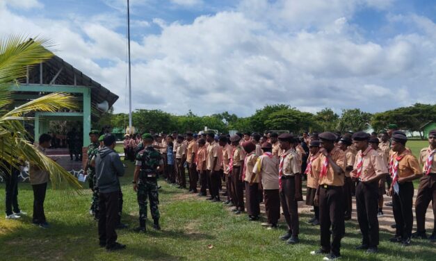 KODIM 1707/MERAUKE GELAR KEGIATAN PERSAMI DAN BELA NEGARA BERSAMA SISWA-SISWI SMK